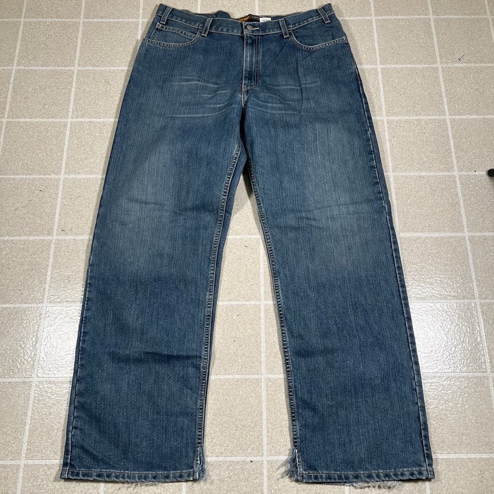 Levis Silvertab Low‎ and Loose Jeans Mens 36x34 Baggy Vintage Y2K Blue Med Wash - Picture 5 of 9